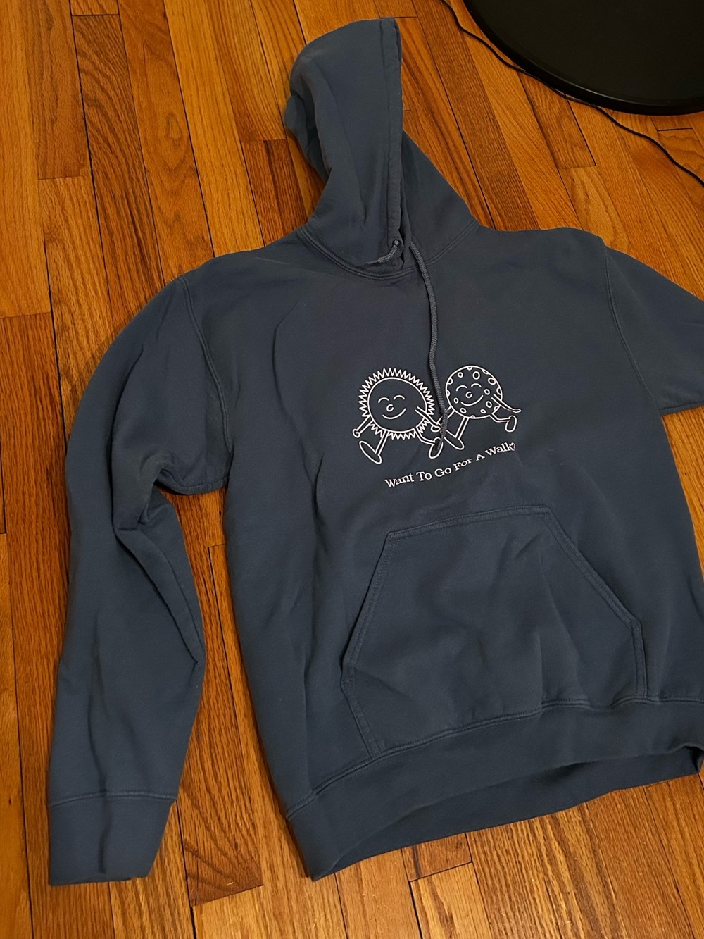 LONELY GHOST Slate Blue Pullover Hoodie with Ghost Logo
